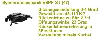 Synchron ESPF-ST (47) m. Sitzneigung 45-110KG