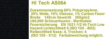 Hi-tech as064 schwarz leitender  Stoff