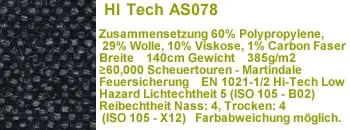Hi-tech as078 grau mel. leitender Stoff