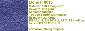 Bondai Stoff mittelblau 6016