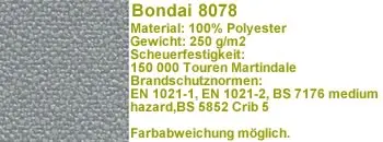 Bondai Stoff helles grau 8078