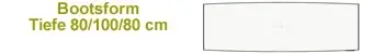 Bootsform 80/100/80cm Tiefe
