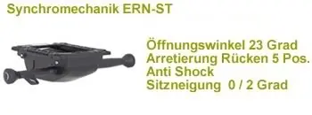 ERN-ST Synchronmechanik + Sitzneigung 0/2°