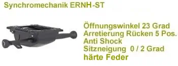 ERNH-ST Synchronm. + härte Feder  Sitzneigung 0/2°