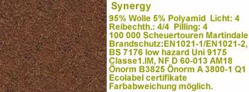 Stoff lds78 (Wolle 95%) 100.000 Scheuert.