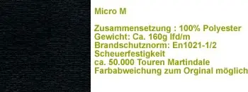 Stoff Micro M43 schwarz