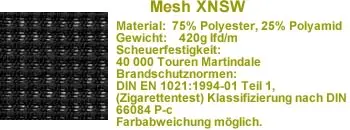 schwarze Netzbespannung