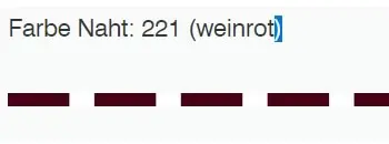 weinrote Naht 221