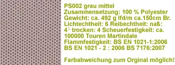 mittelgrau ps002  Stoff