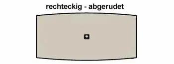 Rechteckig mit abgerundeten Ecken
