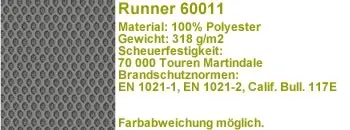 Runner Stoff grau 60011
