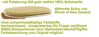 Schurwolle grün meliert ws32049
