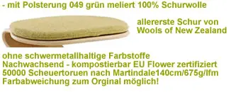 Schurwolle grün meliert ws32049