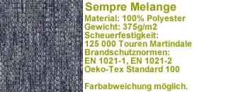 Sempre Stoff dunkelgrau SMM03