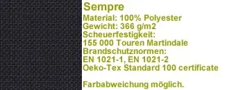 Sempre Stoff dunkelgrau sm02