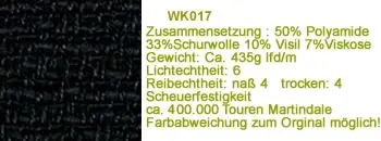 Stoff Camira WK017 Forever  400.000 Scheurt.