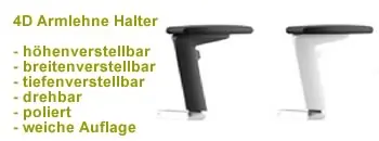 4D Armlehne R54 poliertem Halter