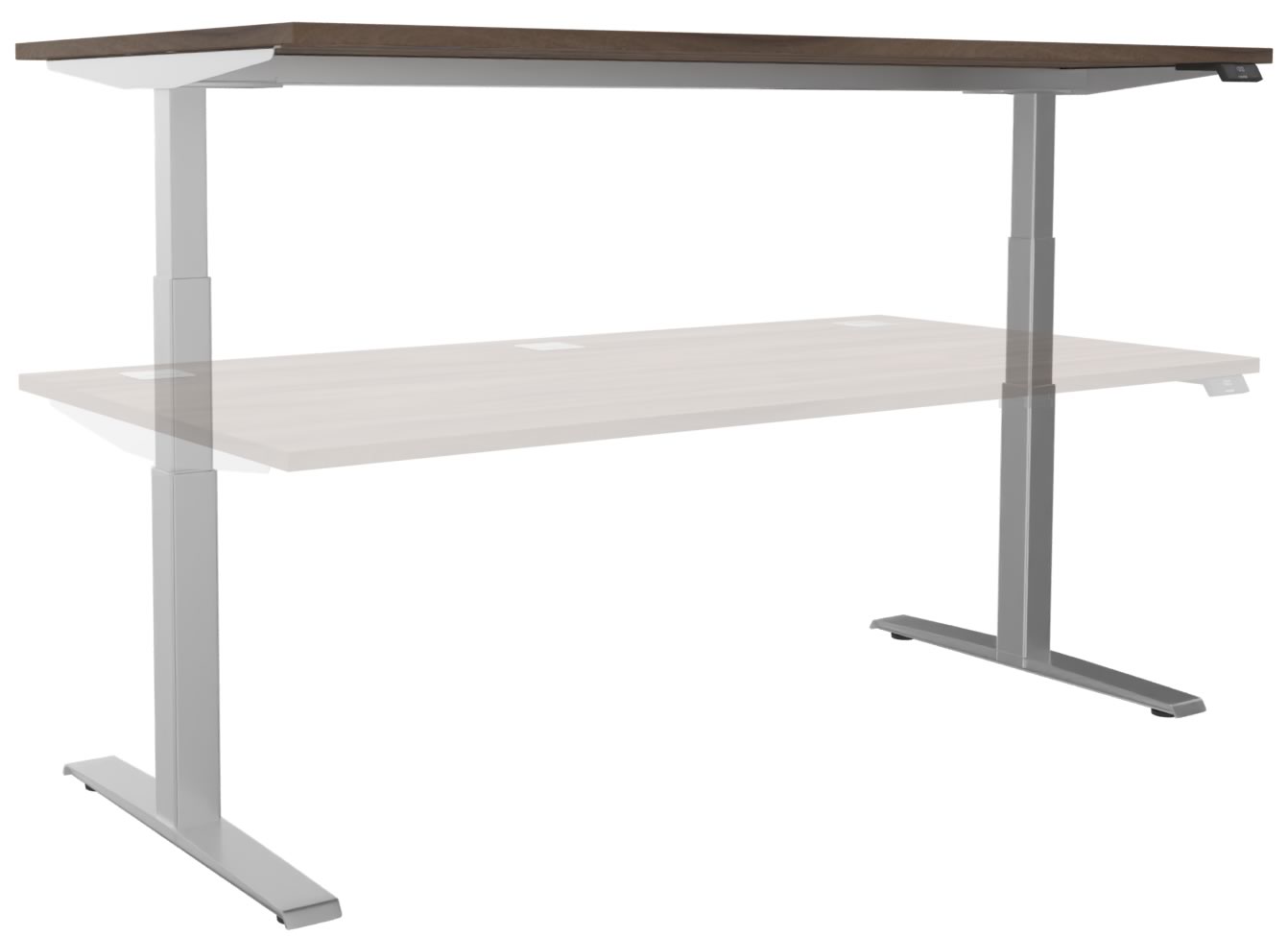 Höhenverstellbarer Schreibtisch bis 80kg belastbar Tischgestell elektrisch grau 