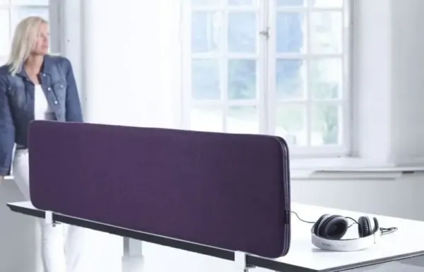 Schreibtisch Akustiksichtschutzwand A40 Platte