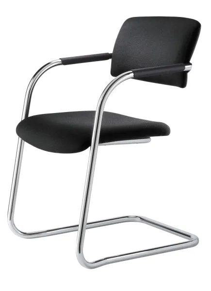 Besucherstuhl Match schwarzer Bezug sofort