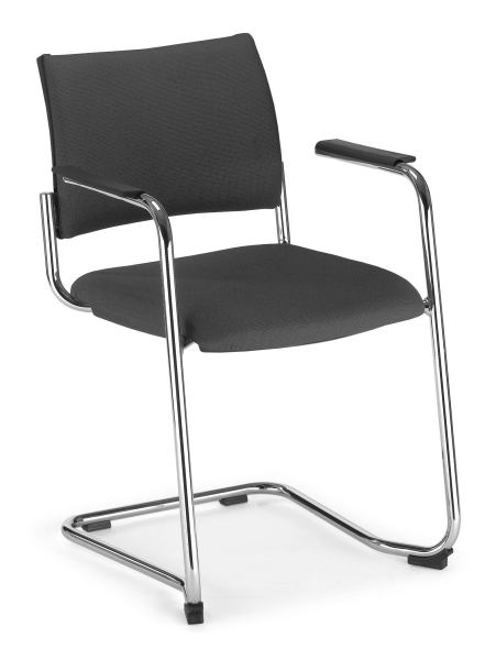 besucherstuhl wsiv freischwinger verchromt mit armlehne sofort