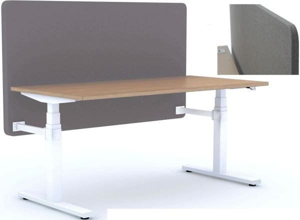 e tisch hohenverstellbarer tisch mit sichtschutzpanel