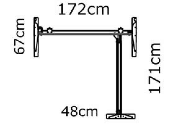 eckschreibtischgestell ws501 43 mass