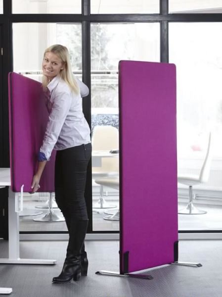 flexible schallabsorbierende sichtschutzwand fuer boden tische