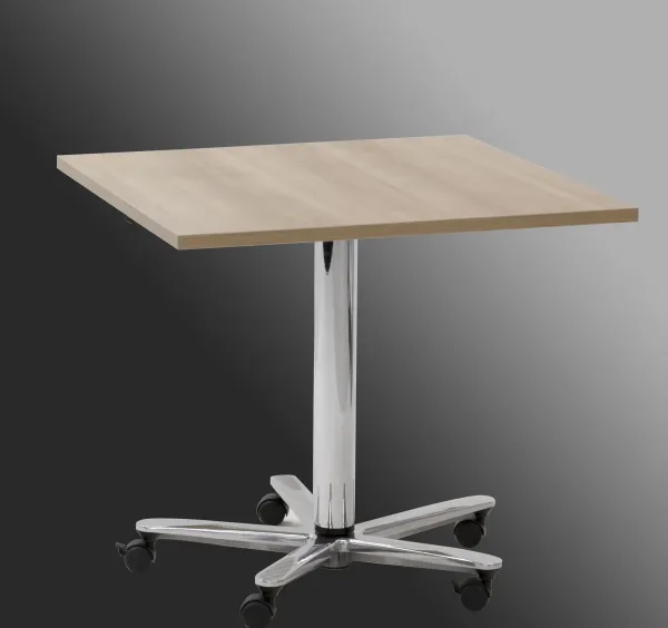 Höhenverstellbarer Konferenztisch quatratisch
