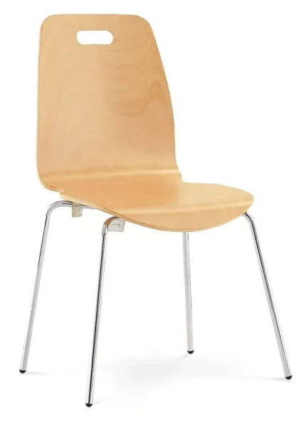 Holzschalenstuhl WS-CE-II Konferenzstuhl 4 Fuß