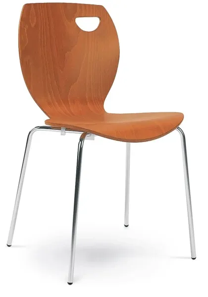 Holzschalenstuhl WS-CE-IV Konferenzstuhl 4 Fuß