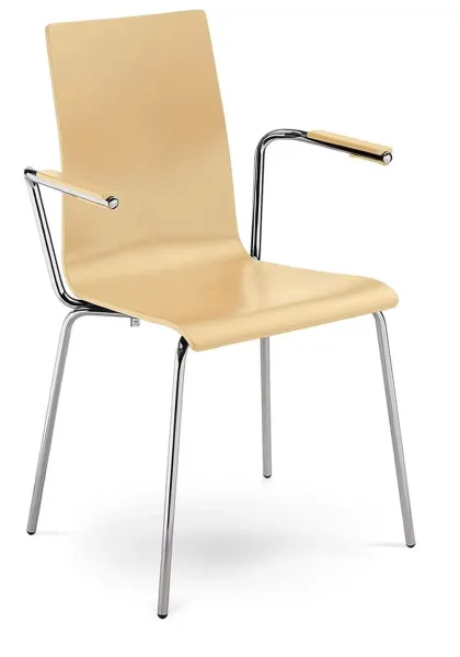 Holzschalenstuhl WS-CE-VII-ARM Konferenzstuh 4 Fuß