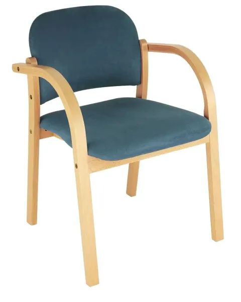 Besucherstuhl WS-EA gepolstert 4 Fuß Holzgestell