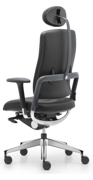 xenium comfort exklusiver schwarzer lederstuhl