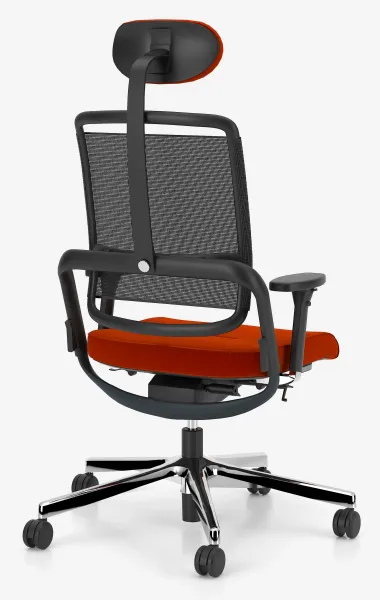 xenium drehstuhl mesh synchron mit netzruecken schwarz 4d armlehne kopfstuetze.webp