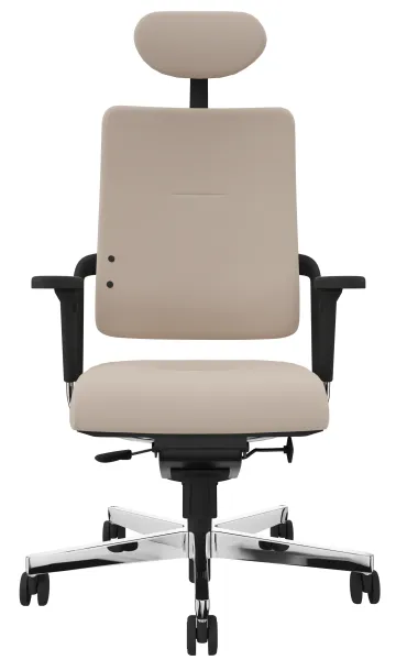 xenium drehstuhl uph freework 3d vollpolster kopfstuetze 4d armlehne lordose vorderansicht.webp