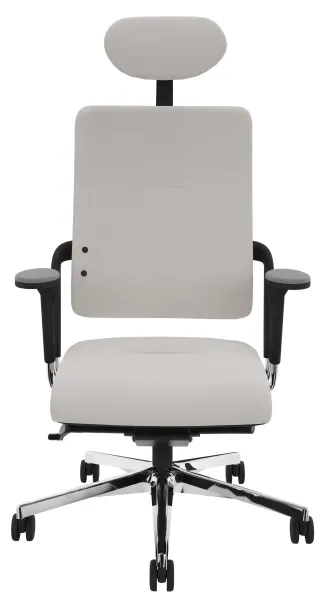 xenium drehstuhl uph synchron vollpolster mit leder weiss lordose kopfstuete 4d armlehne.webp