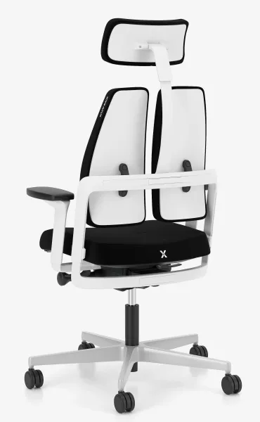 xilium duo back gaming chair black white back.webp