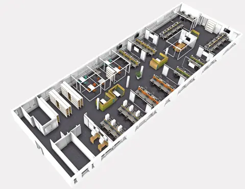 Büromöbel Einrichtung bei Wilhelm-Schuster München – Büroplanung in 3D