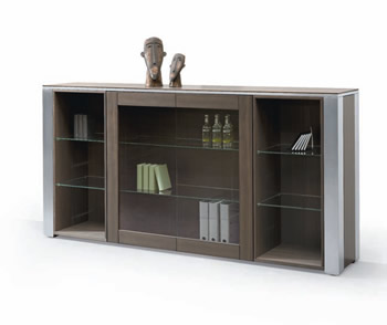 Tessara Sidboard mit gebürsteten Alu und Glas