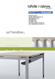 Xio trendline Schreibtische komplette Übersicht als PDF