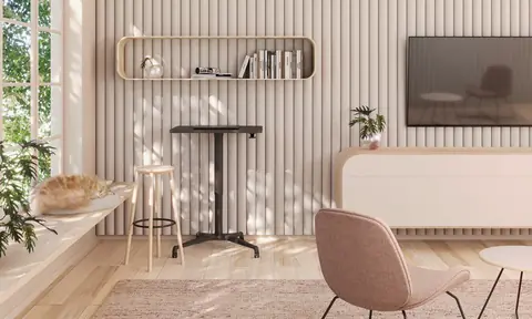 Aero höhenverstellbarer Schreibtisch von Nowy Styl im Homeoffice
