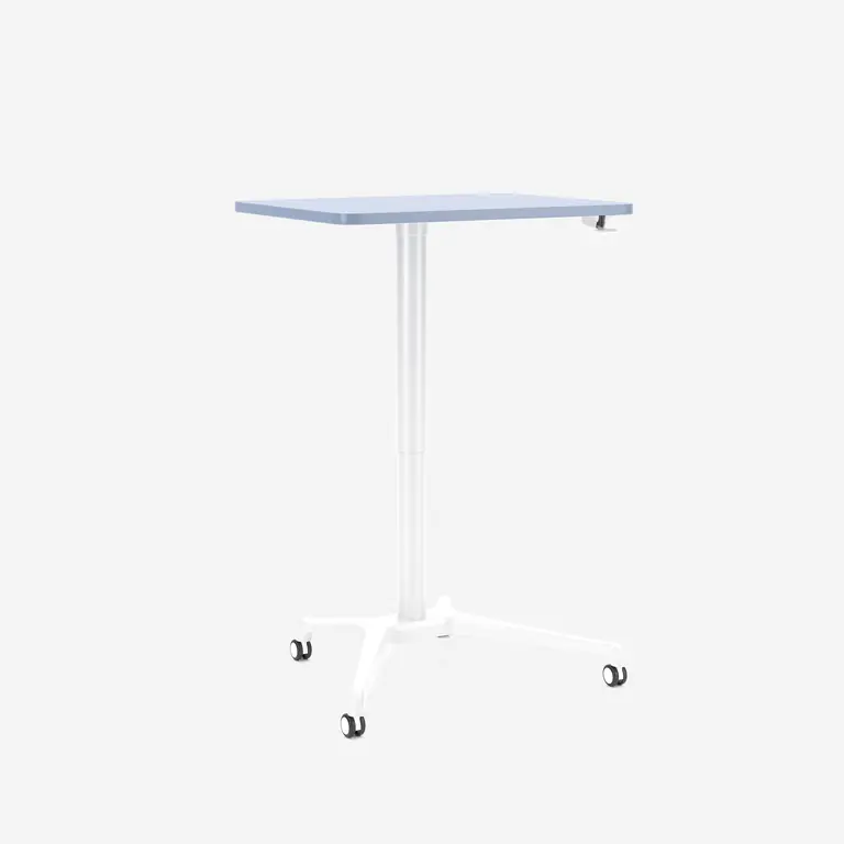 Aero Tisch mit blauer Tischplatte und weißem Gestell