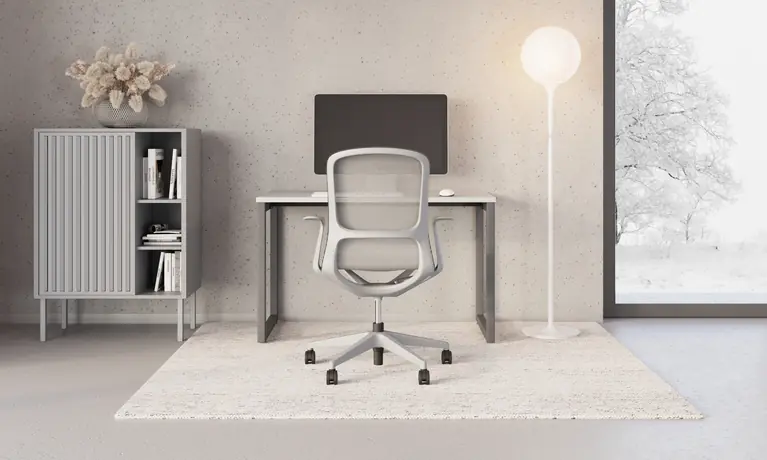 Airi Bürodrehstuhl in Grau im Homeoffice