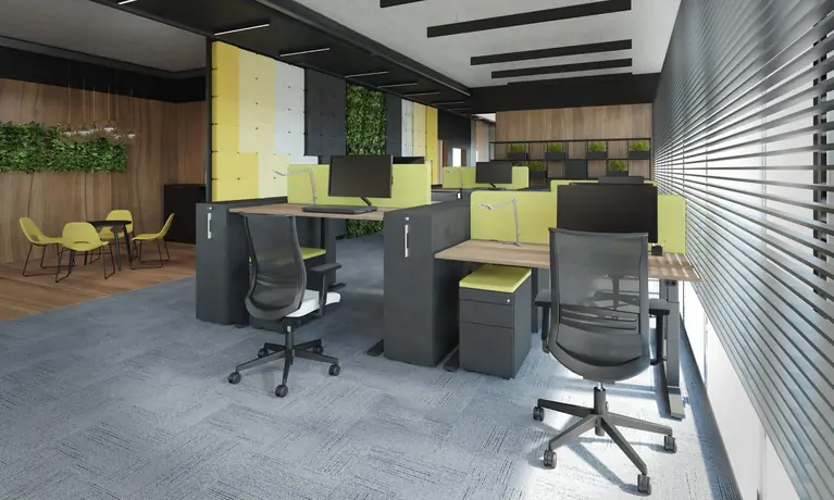 Altum Bürodrehstuhl in Schwarz im Büro