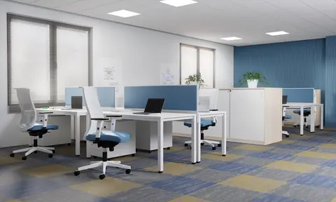Altum Bürodrehstuhl mit Netzrücken von Nowy Styl im Büro, Variante Weiß