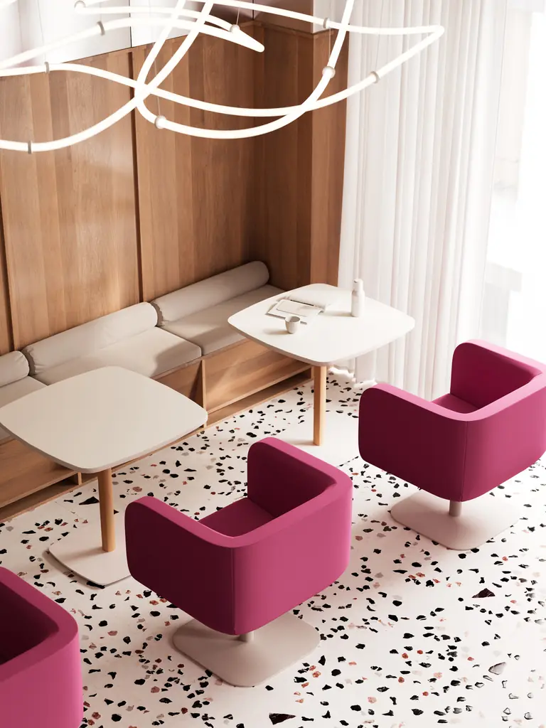 Bound Loungesessel kombiniert mit Beistelltisch