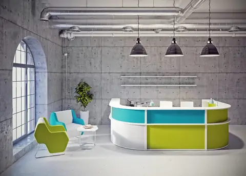 Büro Empfangstheke Velum – Außenansicht