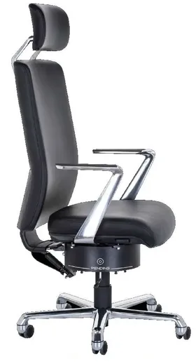 Pending Spirit Pro schwarzer Lederstuhl mit Designarmlehne