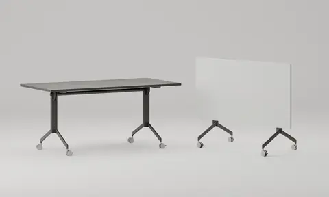 Convenio Tisch aufgeklappt und eingeklappt im Vergleich